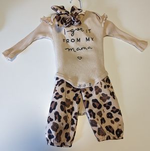 "I got it from my Mama" leopard print set